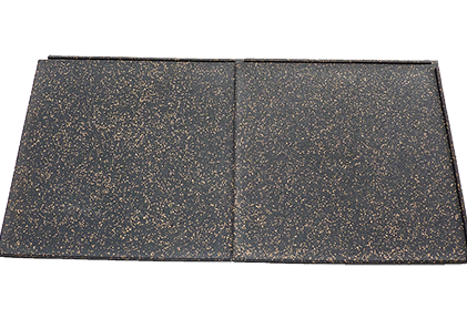 MMI PopLock Recycled Rubber Fitness Flooring Tiles Interlocked Together - Sports Flooring - Rubber Equine Tile