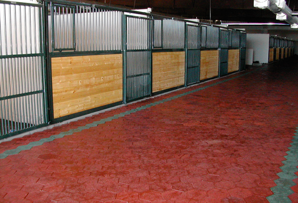 Red SofScape Rubber Pavers - Recycled Rubber Paver - Equine Flooring - Rubber Decking - Playground Surfacing -Barn Flooring
