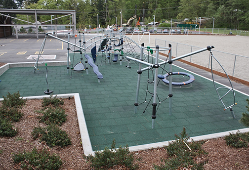 Green Kid Kushion Rubber Playground Surface - Recycled Rubber Decking - Playground Safety Surfacing
