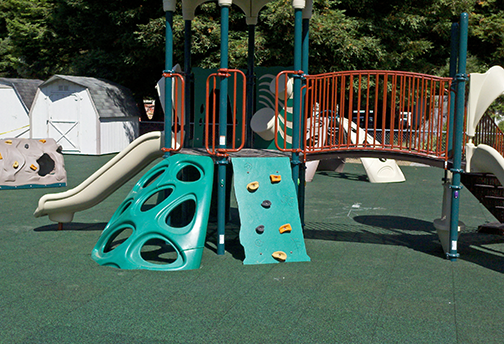 Green Rubber Playground Tiles - Playground Safety Surfacing