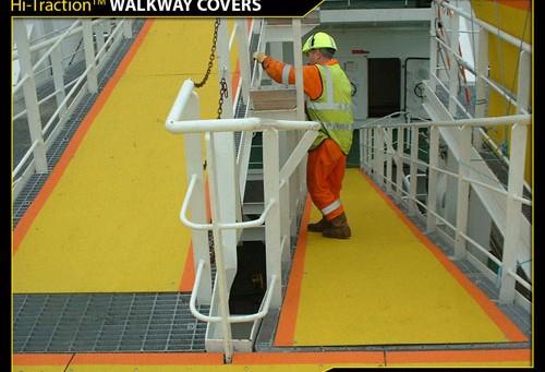 Safeguard Anti-slip Fiberglass Landing Cover - Anti-slip Flooring -  Slip Resistant Stair Tred