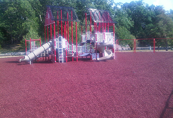 Recycled Rubber Mulch Nuggets - Playground Safety Surfacing - Landscape Rubber Mulch