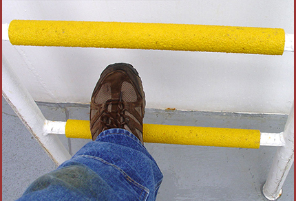 Safeguard Anti-slip Ladder Rung Cover - Anti-slip Flooring -  Slip Resistant Stair Tred