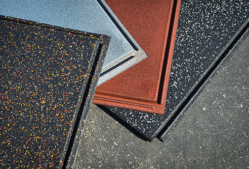 PopLock Interlocking Rubber Tiles - Sample Colors - 1" Thick Athletic and 1 3/8" Decking Tiles are Available