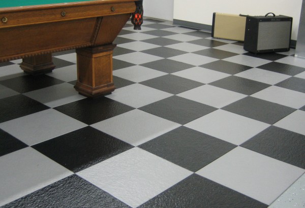 Hidden Interlocking HomeStyle PVC Tile - Pool Table - Athletic Flooring - Multi-purpose Flooring - Trade Show Flooing