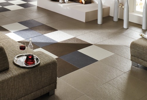 Perfection HomeStyle PVC Tile Earthtones - Athletic Flooring - Multi-purpose Flooring - Trade Show Flooing