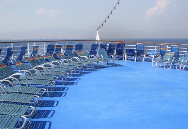 Ultra-Tuff Anti-slip Coating in a Cruise Ship Deck - Rubberized Coating - Anti-slip Paint - Slip Resistant Treatment - Non-slip