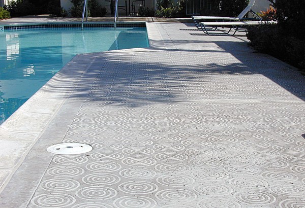 Safety Grooving Anti-slip Treatment on a Pool Deck - Diamond Floor Scoring - Anti-slip Treatment - Reduce Slips and Falls