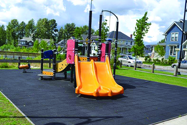 PlayFall Playground with Black Tiles