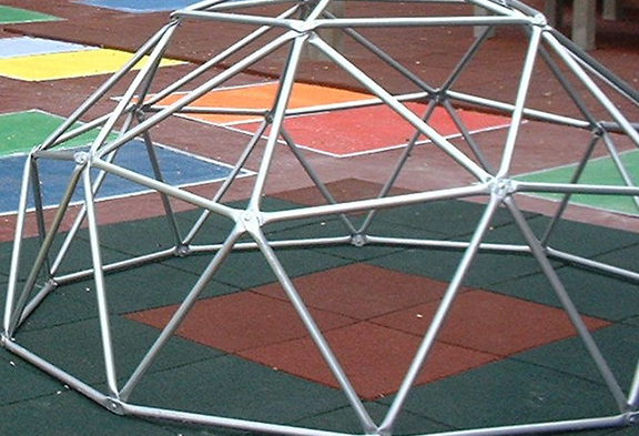 Rainbow Playground 2 - Rubber Playground Tile - Playground Surfacing