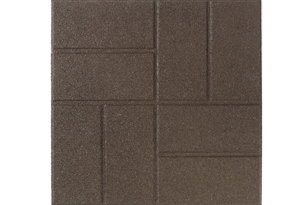 Brown Rubberific Brick-top  Rubber Paver