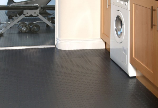 PVC Coin Tile-Laundry - Athletic Flooring - Garage Flooring - Trade Show Flooring - Multi-Use Flooring