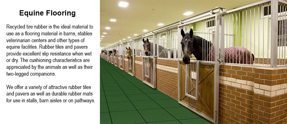 Rubber Equine Flooring and Footing - Barn Flooring