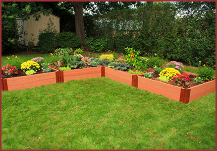Frame-It-All Stackable Plastic Garden Border System - Playground Border - Retaining Wall - Raised Planter