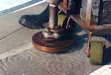 Close-up of the diamond cutting toolt - Diamond Floor Scoring - Anti-slip Treatment