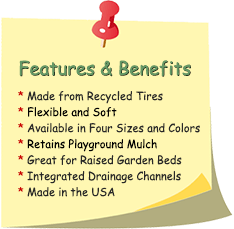 IMC Timber Features & Benefits - Rubber Playground Borders - Rubber Landscape Timber