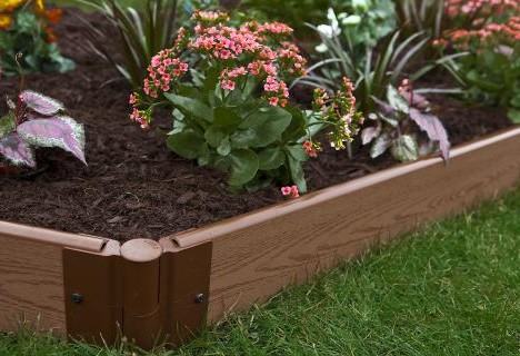 Frame-it-All Plastic Garden Border - Playground Border - Raised Garden Bed - Retaining Wall - Landscape Timbers