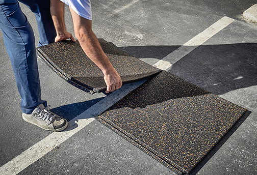 PopLock Interlocking Rubber Tiles - Installing 2 Tiles