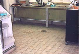 Safety Grooving on quarry tile in a deli area - Diamond Floor Scoring - Anti-slip Treatment - Reduce Slips and Falls
