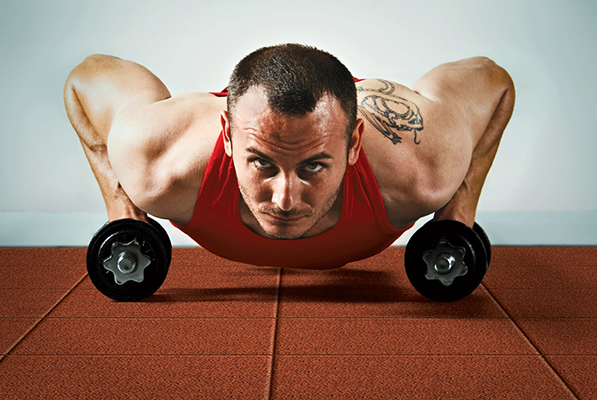 Pushups on red SportPlay