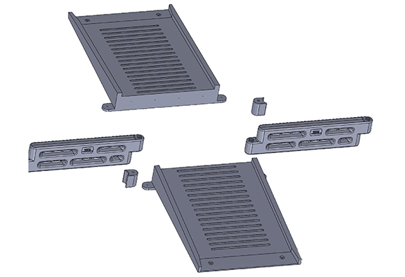 2 by 2 ADA Plastic Ramp Components - Plastic Playground Borders - Landscape Timbers- ADA Ramp