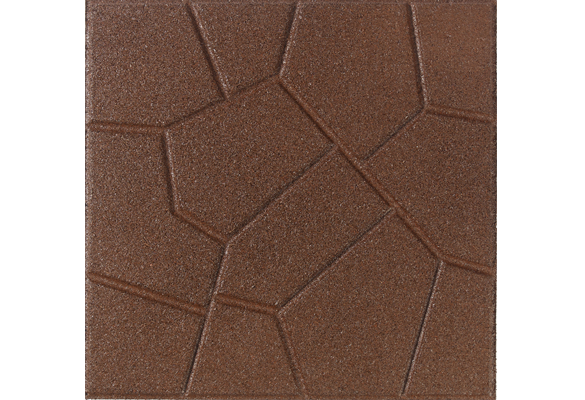 Red Rubberific Stone-top Rubber Paver