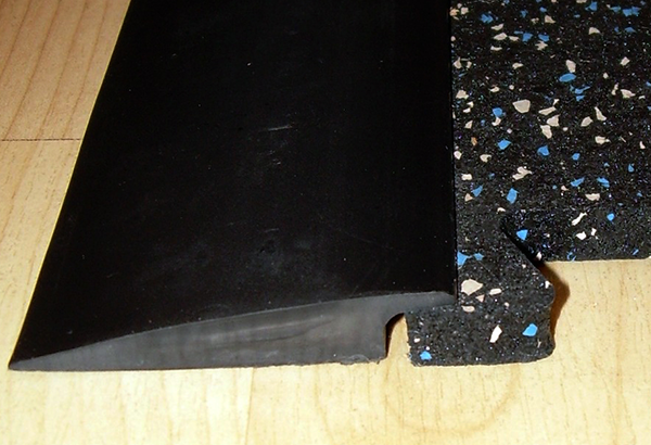 Transition Reducer - Athletic Flooring - Trade Show Flooring - Rolled Rubber Mat - Rubber Flooring