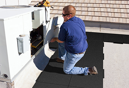 SofTile Walkway Pad - Rubber Decking - Rooftop Service Mat