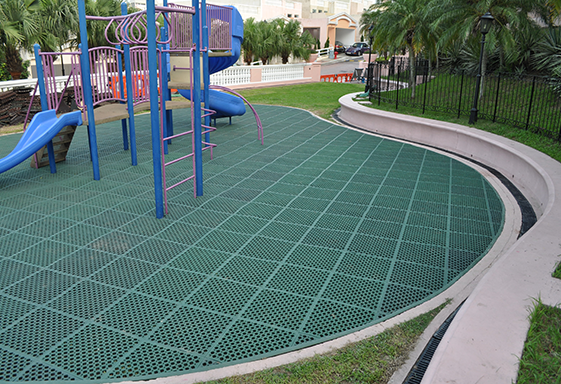 SafetyDeck Playground Installed without grass - Rubber Decking - Playground Surfacing
