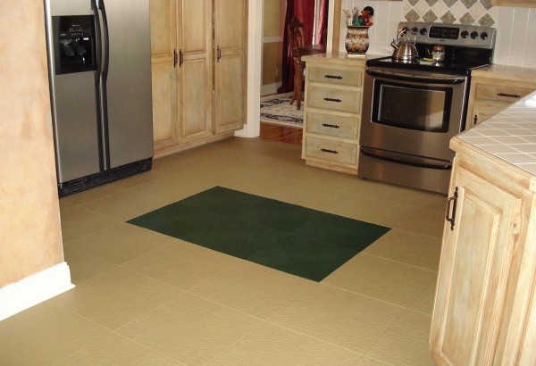 Interlocking PVC Tile - HomeStyle Tan-Brown - Athletic Flooring - Multi-purpose Flooring - Trade Show Flooing