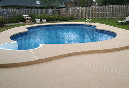 Tan Soft Tread on Pool Deck