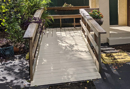 Soft Tread on Wooden Handicap Ramp, Sand