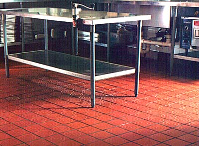 Safety Grooving in a restaurant kitchen