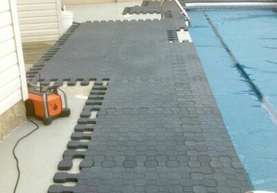 Keystone Interlocking Tile on a pool deck