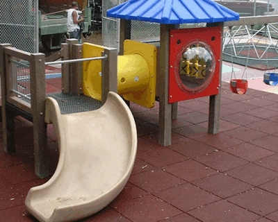 SafeLock Interlocking Playground Tiles in Terra Cotta