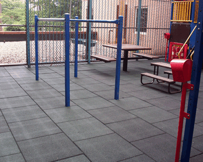 Outdoor Gym with SafeLock Interlocking Playground Tiles