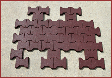 Interlocking I-Mat Rubber Tile