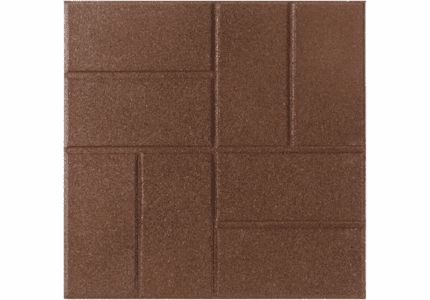 Brick-Top Pattern on Dual-Sided Paver Tile in Red