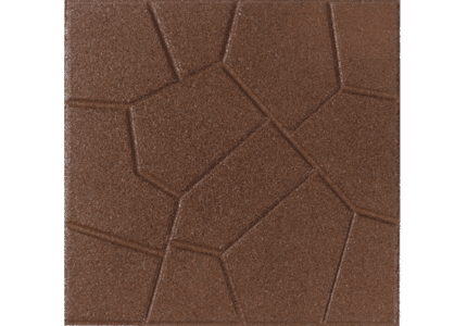 Cobble Pattern on Dual-Sided Paver in Red