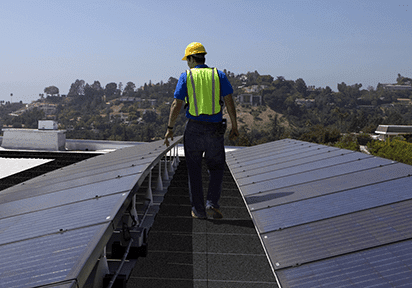 Walkway Pads on rooftop solar installation