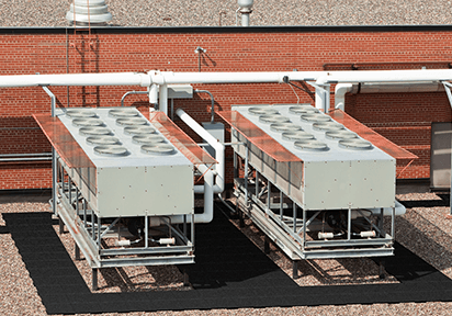 Walkway around AC units