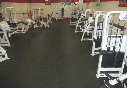 Rolled Rubber in a Commercial Gym