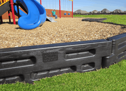 12" 2 x 2 Playground Border Installation 8