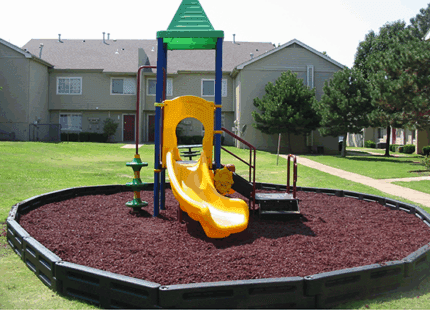 12" 2 x 2 Playground Border Installation 6