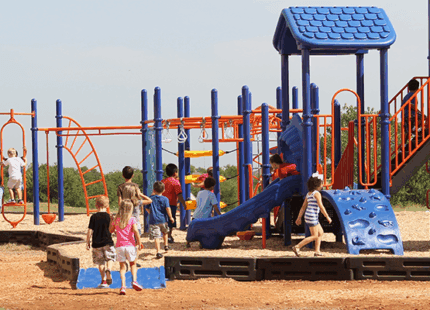 12" 2 x 2 Playground Border Installation 6