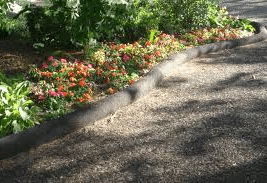 Curved Rubber Timber Garden Border