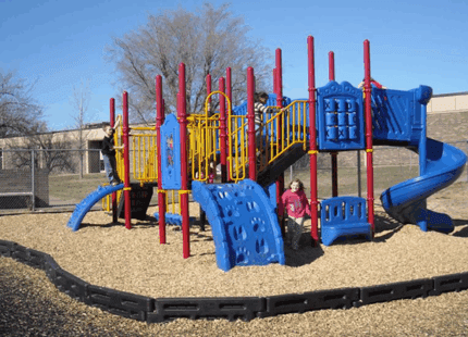 12" 2 x 2 Playground Border Installation 4