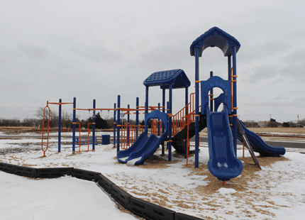 12" 2 x 2 Playground Border Installation 3