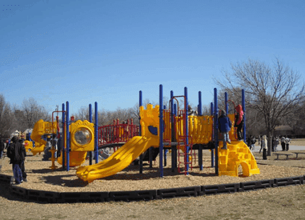 12" 2 x 2 Playground Border Installation 2