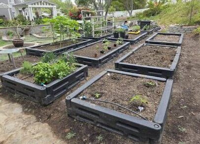 2 x 2 12" Plastic Borders used to make raised garden beds.
